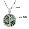 thumbnail image 5 of Striving Tree Of Life Inlaid Abalone Sterling Silver Pendant Necklace, 5 of 6