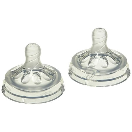 Philips Avent Natural Baby Bottle Nipple, Slow Flow Nipple 1M+, 2pk, SCF652/23