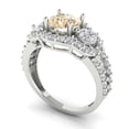 thumbnail image 2 of Three-Stone Engagement Ring for Women - 2.16ct Natural Morganite in 14K White Gold Promise Ring, 2 of 6