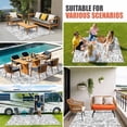 thumbnail image 4 of Gray Flowers Outdoor Rug for Patio/Deck/Porch, Non-Slip Large Area Rug 6 x 9 Ft, Farmhouse Pastoral Vintage Plants Branches Indoor Outdoor Rugs Washable Area Rugs, Camping Rug Carpet Runner, 4 of 8