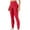 Red, variant on LLYwey Lightweight Sweatpants Women Fashion Women Comfortable Casual Knit Wash Solid Color Yoga Full Length Pants Female Sweatpants Long Pant Style H947 Orange S