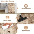 thumbnail image 3 of Area Rugs for Living Room 3'x 5' Machine Washable Vintage Print Large Throw Non Slip Bedroom Rugs, Brick Red, 3 of 6