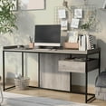 thumbnail image 5 of Furniture of America Trela Wood Writing Desk with USB Plug in Light Gray, 5 of 8