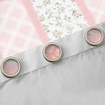 thumbnail image 4 of Homewish Girls Floral Flower Blackout Curtains Set of 2 (52x84 Each), Pink Checkered Window Curtains, Cute Bow Knot Curtains and Drapes, Luxury Home Decor, 4 of 6