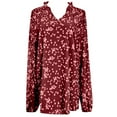 thumbnail image 4 of Womens Long Sleeve Shirts Dot Print Summer 2026 Tops Dressy Casual V-Neck Blouses, 4 of 5