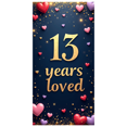 thumbnail image 2 of LUUFILx 13th Anniversary Celebration Backdrop Banner Heart Decor Perfect for Party Decorations Loved Years Special Event Supplies Backdrop Background Decor, 2 of 8
