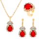 thumbnail image 1 of Joyas y relojes, accesorios, conjuntos de joyas, conjuntos de joyas, collar con colgante y aretes de cristal con forma de gota de agua, joyería para mujer, conjunto de pulsera, collar y aretes, regalo, 1 of 5