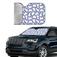 thumbnail image 4 of Bingfone Cute White Rabbit Car Windshield Sun Shade Protector Keep Your Vehicle Cool Sun Shield Visor Cover Foldable for Car Truck SUV-Medium, 4 of 8