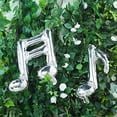 thumbnail image 4 of BalsaCircle 6 Silver Music Notes Mylar Foil Plain Balloons Wedding Event Birthday, 4 of 6