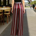 thumbnail image 3 of Mujeres Estiramiento Satén Pantalones Impresos Casual de Moda Longitud Regular para Primavera Verano, 3 of 5
