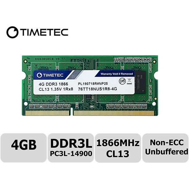 Timetec Hynix IC 4GB for Synology NAS DiskStation DS218+ DS718+ DS918+  DS418play DDR3/ DDR3L 1866Mhz PC3L-14900 1.35V Non-ECC Unbuffered 204 Pin  