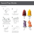 thumbnail image 2 of Tovolo 3D Pop Molds, Tiki Sword Pop Molds, Silicone Animals Popsicle Mold, 2 of 4