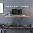 thumbnail image 5 of VIVO Vintage Brown Slim 32" Desktop Converter, Sit Stand Tabletop Monitor Riser, 5 of 8