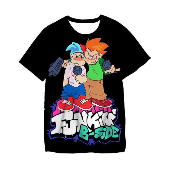 Viernes noche Funkin 3D niños camiseta Streetwear niño niña Hip Hop Tops camiseta moda bebé niños divertido verano manga corta ropa 9T Gao Jinjia LED