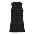 thumbnail image 4 of Fashionable Women's Long Down Vest Women's Casual Sleeveless Hooded Down Vest Jacket for Fall and Winter, Lightweight, Winter Clothes for Women,Black,L, 4 of 6