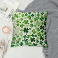 thumbnail image 2 of Awypu  St Patricks Day Pillow Covers 20x20 Inch, Lucky Green Shamrock Throw Pillows Seasonal Spring Decor Square Pillowcase Clover Farmhouse Outdoor Cushion Case Decorations for Home Party, 2 of 5
