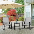 thumbnail image 5 of Futzca  3 Piece Outdoor Rocking Bistro Set - N/A Light Grey, 5 of 8