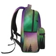 thumbnail image 3 of Zufioo Northern Lights Print Casual Student Backpack, Adjustable Shoulder Straps Multi-Function Multi-Pocket Sports Bag Travel Backpack, Unisex-One Size, 3 of 5