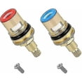 thumbnail image 1 of 2pcs Ceramic Disc Head, 1/2" Ceramic Cartridges, Universal Brass Faucet Replacement Replacement For Kitchen, Bathroom (hot And Cold), 1 of 4