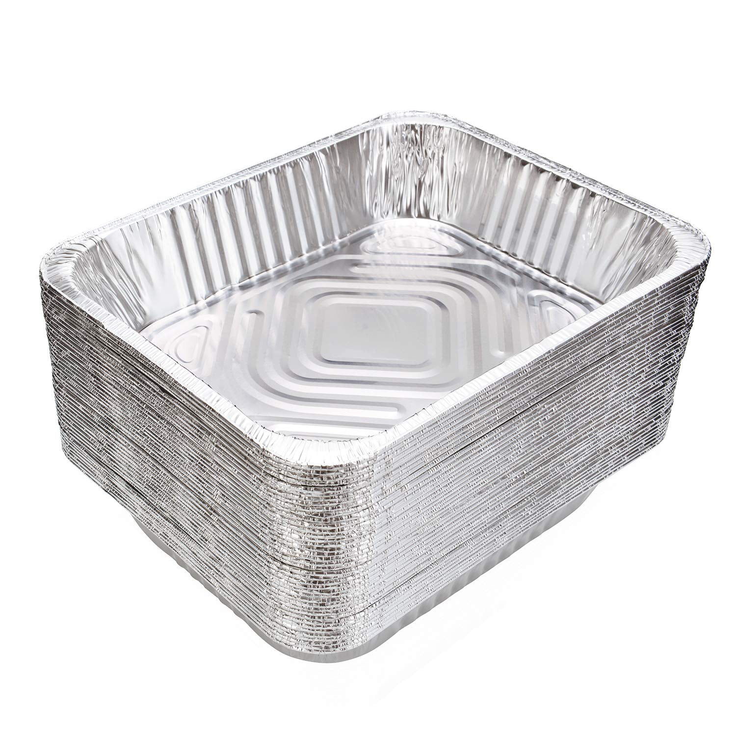 Disposable Aluminum 8 Square Cake Baking Pan (Set of 100) Nicole Fantini