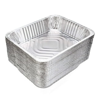 Premius Aluminum Disposable Foil Pans, Half-Size Lasagna Steam Table Deep,  10.25x12.5 inches