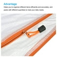 thumbnail image 5 of Uxcell A4 Zip File Pouch Document Folders Mesh Zipper Bags, Orange 3 Pack, 5 of 5
