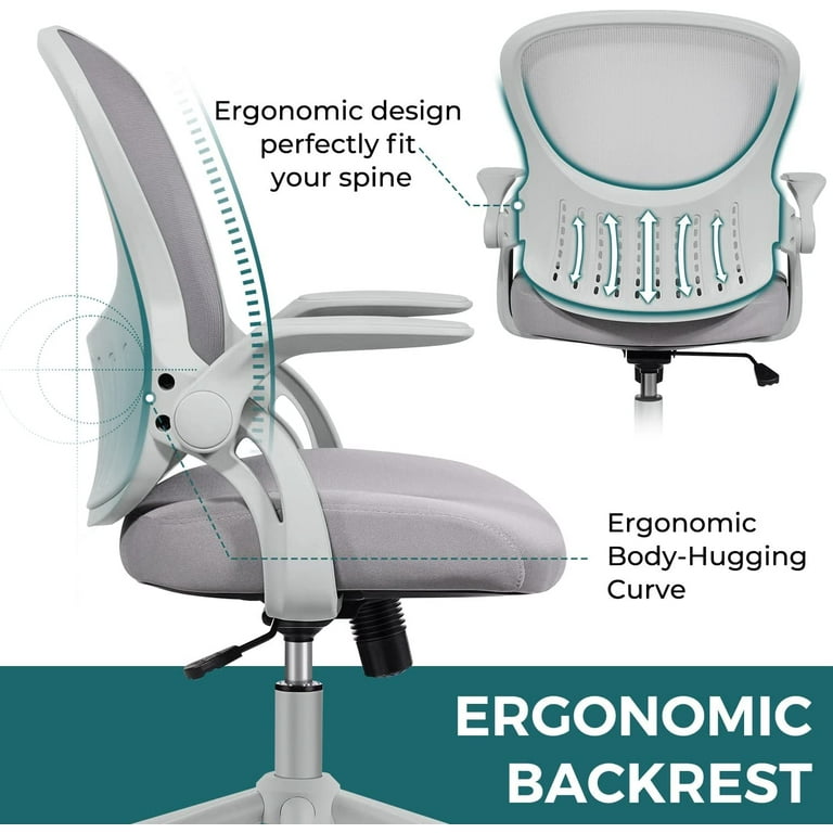  Ergonomic Office Chair Mesh - Home Office Desk Chair with  Lumbar Support - Computer Chair Back Height Adjustable（Ergo Upgrade 518  Black : Home & Kitchen