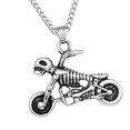 thumbnail image 3 of Punk Skull Motorcycle Biker Pendant Necklace Chain Halloween Jewelry Gifts, 3 of 6