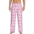 thumbnail image 2 of Lsque Breast Cancer Awareness 1 Print Men's Pajama Pants, Lounge Pant - Comfortable Home Wear,Elastic Waistband, Stylish Design-Small, 2 of 9