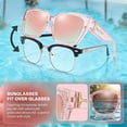 thumbnail image 6 of Zzjniupiyyds 1 Pcs Fit Over Sunglasses for Women Men, Oversized Polarized UV400 Square Sun Glasses, Wraps Over Prescription Glasses for Driving, Pink, 6 of 9