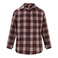 thumbnail image 6 of Aloohaidyvio George Mens Long Sleeve Flannel Shirt Warm Casual Soft Cotton Button Down Plaid Shirt, 6 of 6