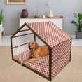 thumbnail image 2 of Basketball Pet House, Happy Smiling Orange Balls Emoticons Entertainment Competition Sports, Outdoor & Indoor Portable Dog Kennel with Pillow and Cover, 5 Sizes, Orange Black White, by Ambesonne, 2 of 4