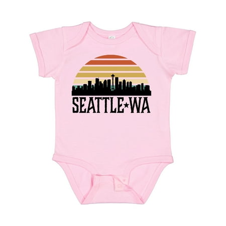 

Inktastic Seattle Washington Skyline Sunset Gift Baby Boy or Baby Girl Bodysuit