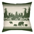 thumbnail image 7 of Lodge Cabin Woodland Tan and Beige 20 x 20 In. Pillow with Poly Fill, 7 of 7