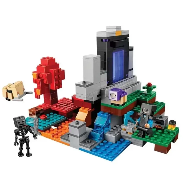 Compatible 21137 myworld mountain cueva bloques de construcción ladrillos juguetes de regalo para niños