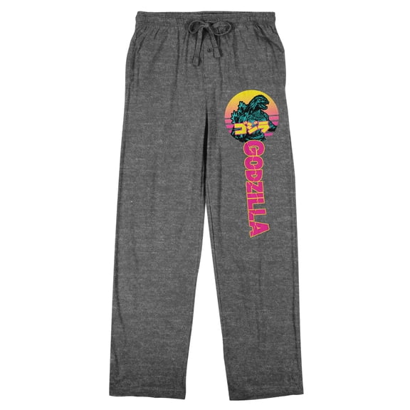 Godzilla Classic Men's Heather Gray Sleep Pajama Pants-XS