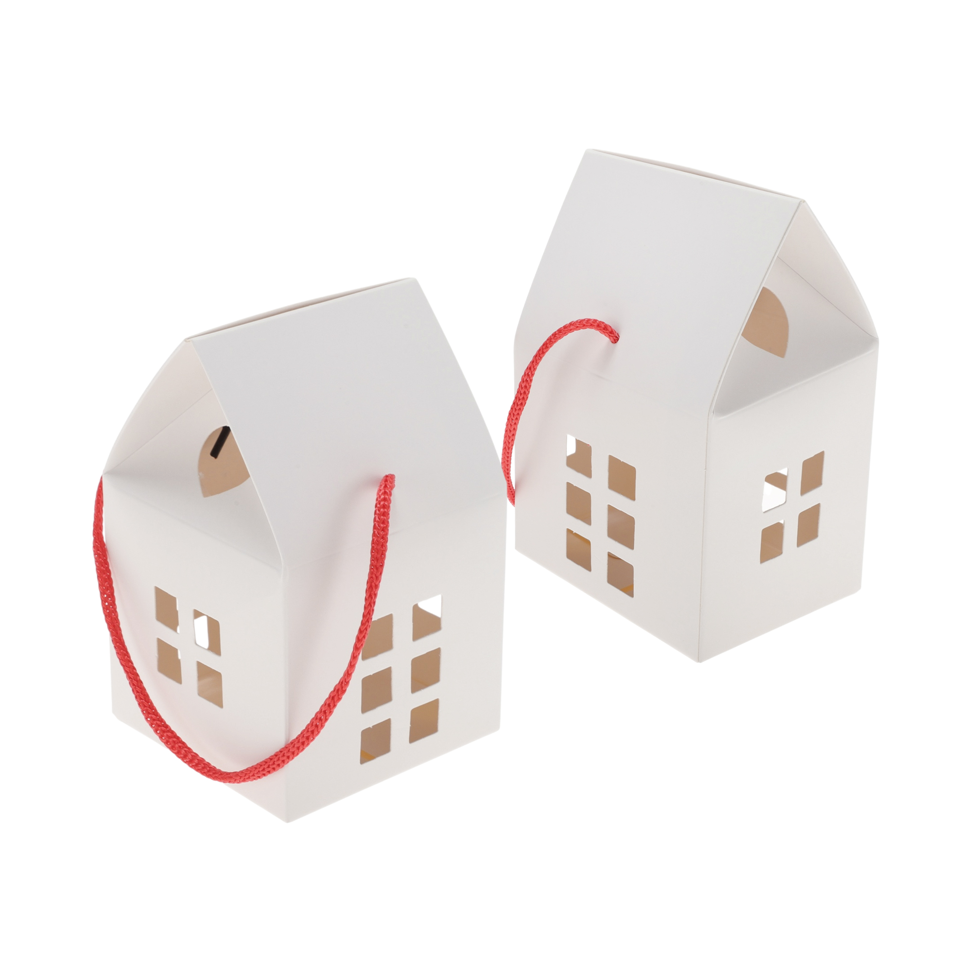 Unique Bargains House Shape Gift Bags 10 Pcs for Various Occasions White