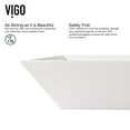 thumbnail image 5 of VIGO Matte Stone Vinca Composite Rectangular Vessel Bathroom Sink in White with Wall-Mount Faucet and Pop-Up Drain in Chrome, 5 of 10