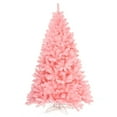 thumbnail image 1 of Costway 6Ft Hinged Artificial Christmas Tree Full Fir Tree New PVC w/ Metal Stand Pink, 1 of 10