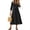 *Black, variant on ClodeEU Women's V Neck 3/4 Sleeve Dresses ,Elegant A-Line Work Business Formal Midi Dress with Pockets Sky Blue,Womens Plus XL