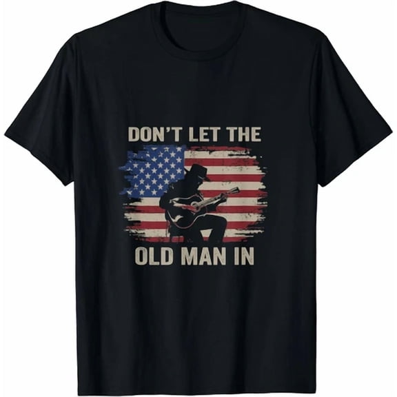 DON'T LET THE OLD MAN IN Vintage American flag T-Shirt