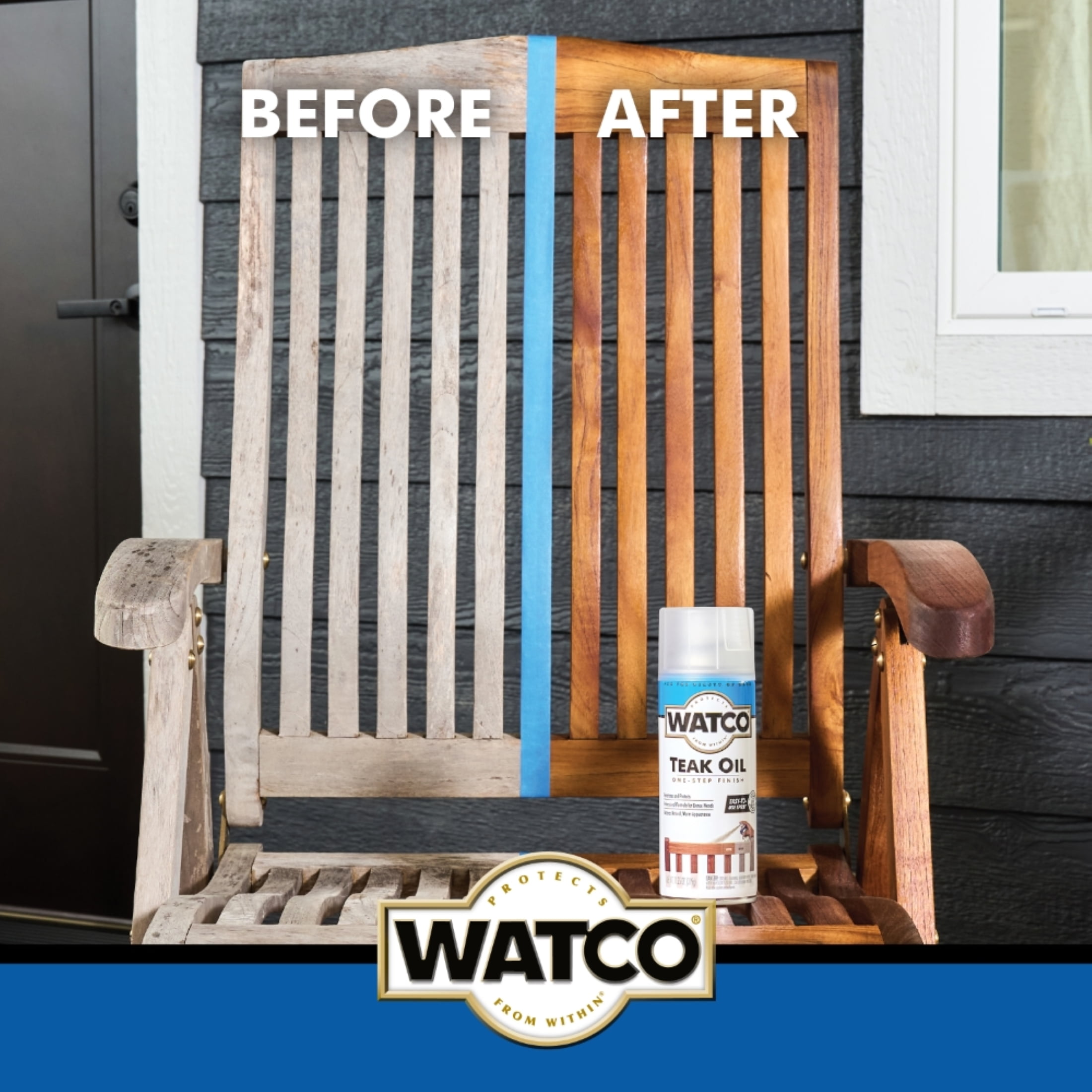 6 Pack, Clear, Watco Matte Teak Oil Spray-391271, 11.25 oz
