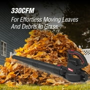 Hyper Tough Corded Electric Blower, 7-Amp, 330 CFM blowing force, 150 MPH air speed all-purpose Leaf Blower