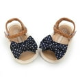 thumbnail image 2 of Toddler Baby Girls Canvas Bow-knot Sandals Casual Beach Shoes Walking Shoes First Walkers, 2 of 5