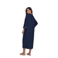 thumbnail image 3 of ANLIQI 100% Cotton Zipper Robes for Women 3/4 Sleeve Bathrobe Lightweight with Pockets Loungewear(Navy Blue,M), 3 of 6