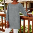 thumbnail image 2 of Women's Tops, Tees & Blouses Plus Size Long Sleeve Irregular Baggy Casual Blouse Cute Summer Tops, 2 of 4