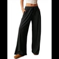 thumbnail image 2 of Pantalones Palazzo de Cintura Alta con Bolsillo y Pierna para Mujer, para Otoño e Invierno. Negro XXL, 2 of 9