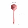 thumbnail image 3 of Silicone Soup Ladle with Long Handle and Heat Resistant Design, Single Piece, Pink, for Non-Stick Cookware, Kitchen Cooking Utensil, 3 of 5
