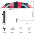 thumbnail image 3 of FORMRS Travel Umbrella Folding Auto Open Close Windproof Rain UV Protection, Navy Blue Stripes, 3 of 8