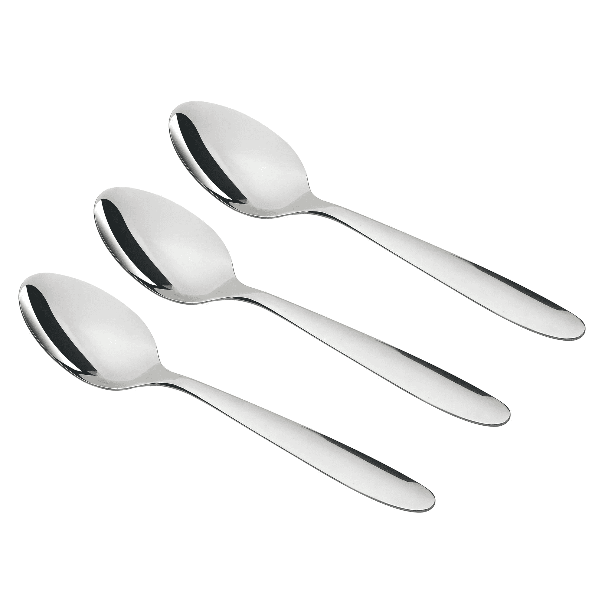 Mainstays Breck Stainless Steel Adult Teaspoon, 3-Pieces, Silver